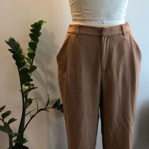 Tan Polyester trousers